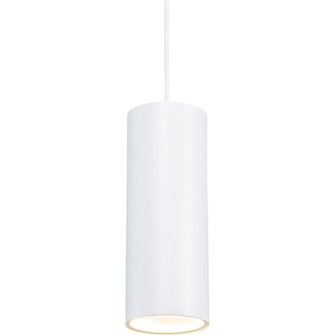 QAZQA Lámpara colgante de diseño blanca - Tubo
