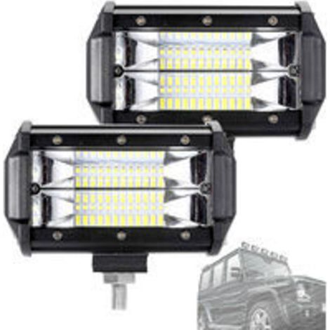 72-W-LED-Scheinwerfer, 12-V-/24-V-Offroad-Zusatzbeleuchtung, Kfz-Arbeitsscheinwerfer, IP67 wasserdicht (2 x 72 W)