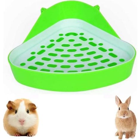 Toilettes Pour Animaux - 24x18x11 cm - Design Triangulaire - Anti-fouling - Pour Hamster Chinchilla - 1 Pièce (1/4)