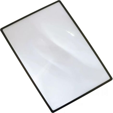 Loupe Fresnel - Grossissement 3x - Pour Lecture Médicaments Et Petits Caractères - En Plastique Transparent Flexible - 10 x 15 cm - Léger Moins De 50 G - 1 Pièce