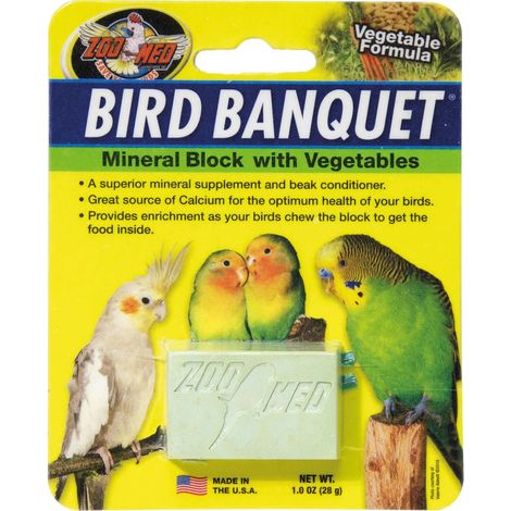 Bird Banquet Mineral Block Vegetable 28gr: Blocco Minerale Bird Banquet Vegetable per Uccelli