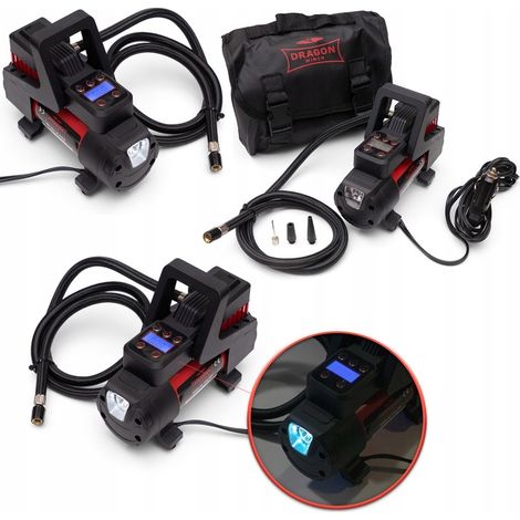 DRAGON WINCH Luftkompressor 12V 10,34Bar 35l/min mit LED-Taschenlampe
