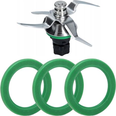 Spare parts for food processors, set of 3 green seals for TM5 and TM6 food processor blades (1/5)
