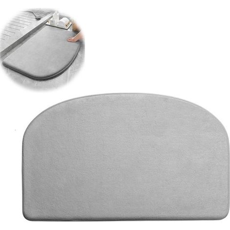 Tapis de douche - Tapis de bain en mousse à mémoire de forme - Tapis de bain antidérapant - Tapis de bain 40x60 cm - Gris - Tapis lavable pour sol - Douche et bain - Gris absorbant (1/5)