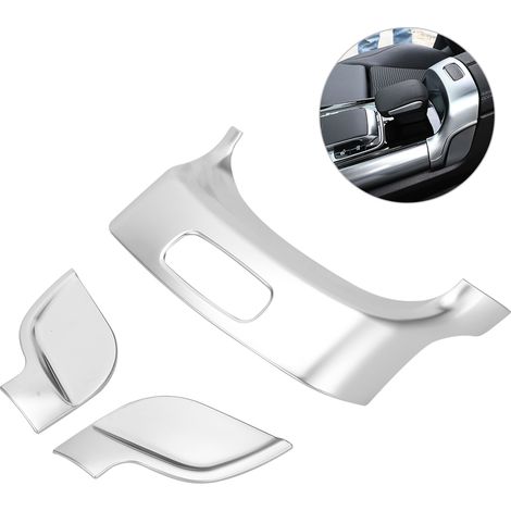 Ensemble de 3 caches décoratifs pour interrupteurs d'accoudoir compatibles avec Mercedes Benz W247 X247 2019+ (chromés) (1/5)