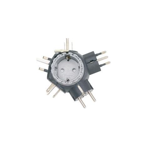 Adaptador internacionales, color: gris - Kopp 177415010 Travelstar Plus