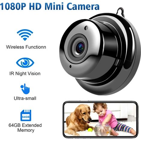 Decdeal 1080p Mini Camera Home Surveillance Voice and Video Appel Infrarouge Night Vision Motion Motion Détection de la Sécurité extérieure intérieure de la voiture