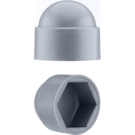 Cache-écrous M10 pour clé de 17 Gris 50 pcs. (1/4)