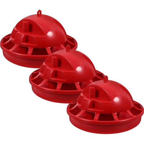 Abreuvoir Automatique pour Poulets 3 Pièces Distributeur d'eau pour Volailles Tasse à Eau pour Poussin en Plastique Coloré Bol à Boire Solide Système Anti-Gaspillage Adapté (1/5)