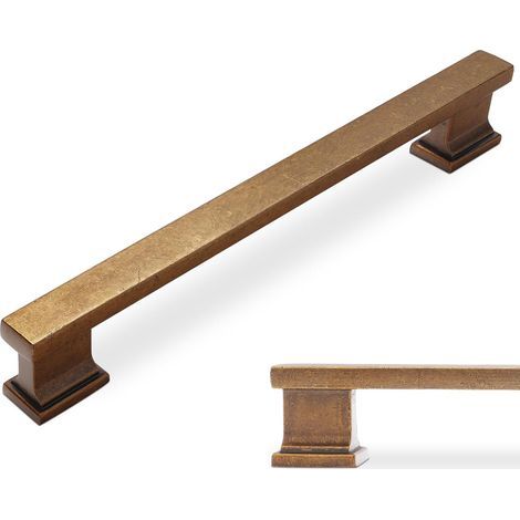 Poignées de meuble de cuisine en bronze antique (2 pièces), poignées de tiroir vintage, quincaillerie pour meubles de cuisine (entraxe des trous : 76 mm) (1/5)