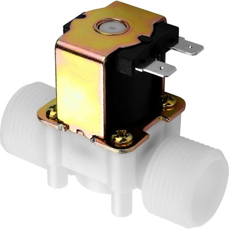 Électrovanne d'Eau 12V DC G3/4" DN20 Normalement Fermée NC Vanne Électromagnétique en Plastique, Contrôle de Débit pour Irrigation Automatique, Purificateur et Système Solaire (1/5)