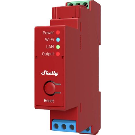 Shelly – Actuateur de commutation Wi-Fi 16 A – Connexion LAN et Bluetooth – Protection contre surcharges – Automatisation intelligente tableau électrique