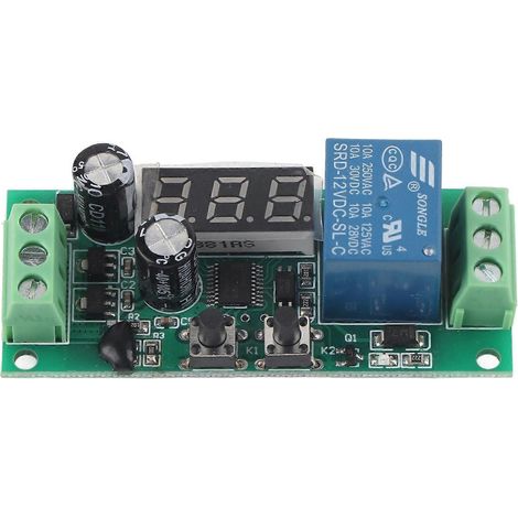 Gleichspannungserkennungsmodul mit Digitalanzeige, hochpräzises Relais, elektronisches Bauteil, 12 V DC