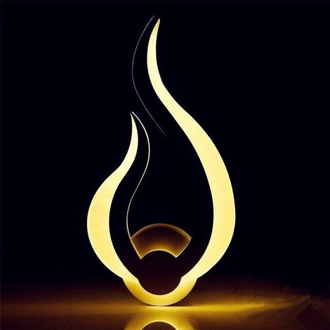 MINKUROW Applique Da Parete A Led, Applique Da Parete A Led, Applique Da Parete Per Interni A Forma Di Fiamma, Illuminazione Da Parete Per Corridoio Delle Scale Del Bagno Del Soggiorno, Bianco Caldo 3 (1/5)
