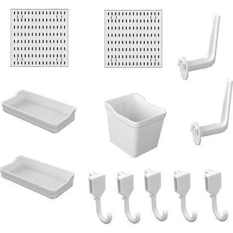 Kit de rangement mural pour cuisine, blanc (1/5)