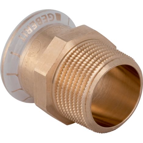 Raccord de transition en cuivre Mapress avec filetage mâle d 35 mm x R 1 1/4", ÜA