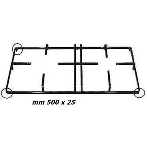 GRIGLIA PER CUCINA A GAS SMALTATA CM 50 X 25 2 FUOCHI LOFRA COD P 3252