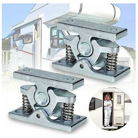 Butoir de porte en alliage de zinc – 2 pièces pour remorque, caravane, camping-car – Installation facile, résistant aux chocs – Usage extérieur (1/5)