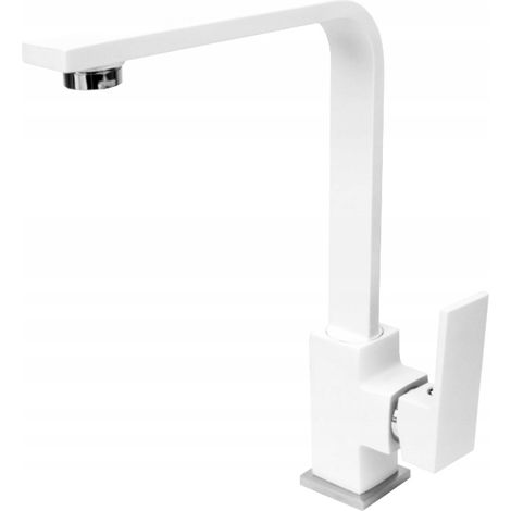 Melangeur de cuisine evier blanc bec carre robinet nook 85111910