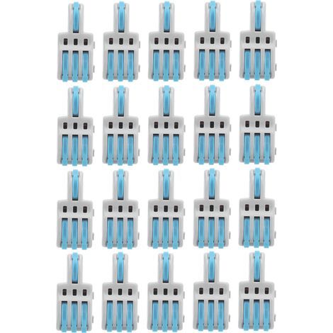 20 SPLF13 Schnellverbinder, 1 Eingang, 3 Ausgänge, TTap Kabelverteiler für 250V Beleuchtungsmotoren (blau) (1/5)