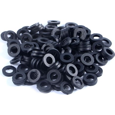 Schläfer 183315 Set Guarnizioni per Aeratore M24x1 Rubinetto acqua Bagno e Cucina, Guarnizioni idrauliche in Gomma piatta per riduzione M24(i) x h 2.8mm - Conf. 50Pz (1/5)