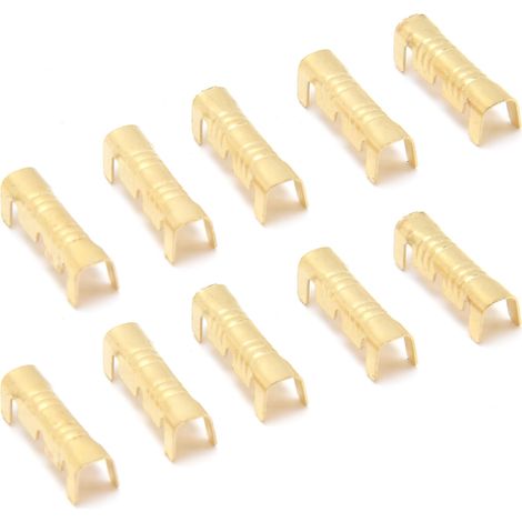 Connecteur rapide 100 pièces, borne de câblage en U laiton doré, fiche à visser pour connexion électrique, cosse de jonction. (1/5)