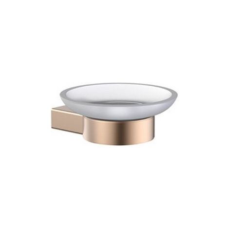Portasapone bagno in acciaio oro rosa e vetro installazione a muro  ART-OR kamalu