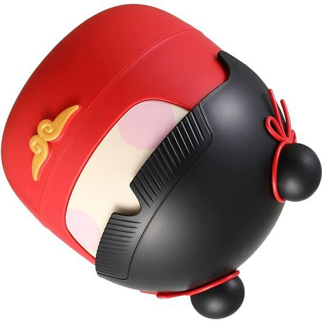 Kleiner Mülleimer mit Klappdeckel, kleiner Tischmülleimer, Küchenmülleimer, kleiner Mülleimer für Bad, Schlafzimmer, Büro, Rot (1/5)
