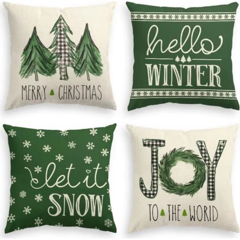WEIHNACHTSKISSENBEZÜGE 4-TEILIG DEKORATIV 45X45 [KISSENBEZÜGE2]
