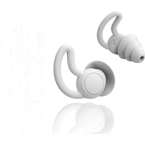 Bouchons d'oreilles réutilisables en silicone pour dormir, imperméables et doux, conçus pour le confort et la protection auditive.