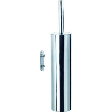 Porte balai wc - Décor : Chromé - Diamètre : 75 mm - Hauteur : 400 mm - Matériau : Acier inoxydable - OCMEI (1/2)