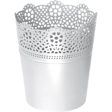 Vaso da fiori Lace 18x18x21 cm, Bianco (1/5)