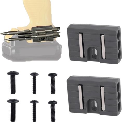 2pcs Porte-Embouts Magnétiques Universels, pour Les Visseuses à Percussion Gauche et Droite avec 6 Vis Compatibles avec Milwaukee Dewalt Ridgid et Makita (1/5)