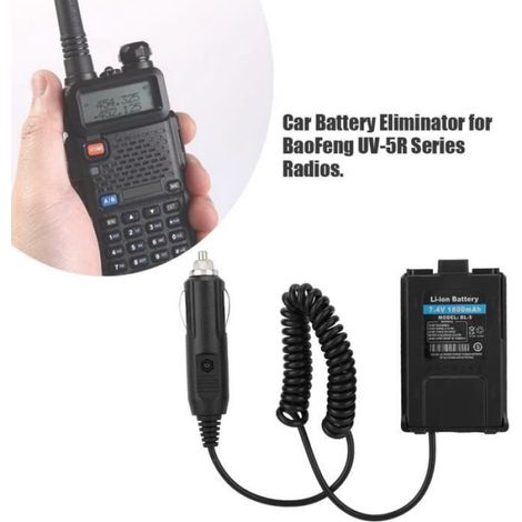 Éliminateur De Batterie - Pour Radio Talkie-Walkie UV-5R - Entrée 12 À 35 V CC - Sortie 3 A - Câble 30 cm - 1 Pièce (1/4)