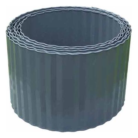 Nortene – Bordure acier galvanisé ondulée 0,14 x 6 m – Traité anti-UV – Bords rabattus pour sécurité – Pour allées et tapis végétaux