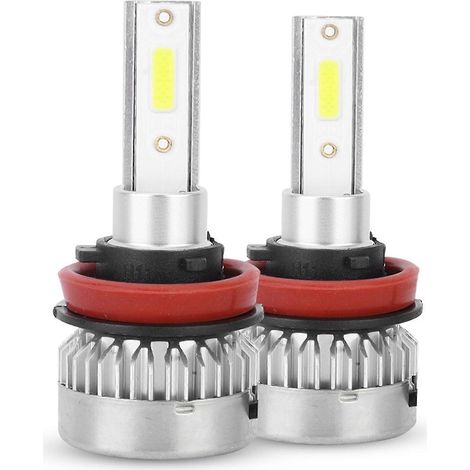 Ampoules LED étanches 110 W 6000 K pour phares de voiture, compatibles avec les feux antibrouillard H8/H9/H11 (2 pièces) (1/4)