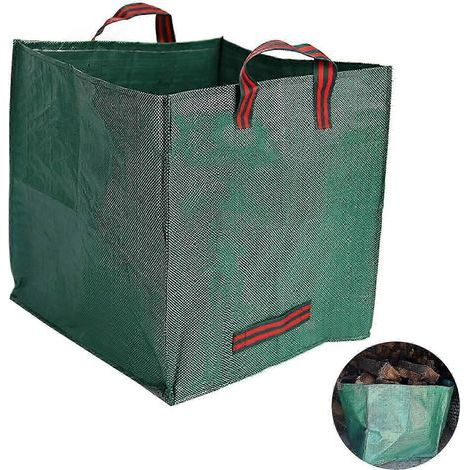 Quadratischer Gartenabfallsack, robust, gewebtes PP, wiederverwendbar, große Größe, für Gartenabfälle, Rasen, Pool, Laub, Kompost, Eimer (1/5)
