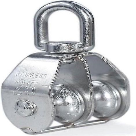 Poulie de levage à double gorge M25 (1 paquet) pour câble métallique, roulement à rouleaux Shea( ) (1/4)