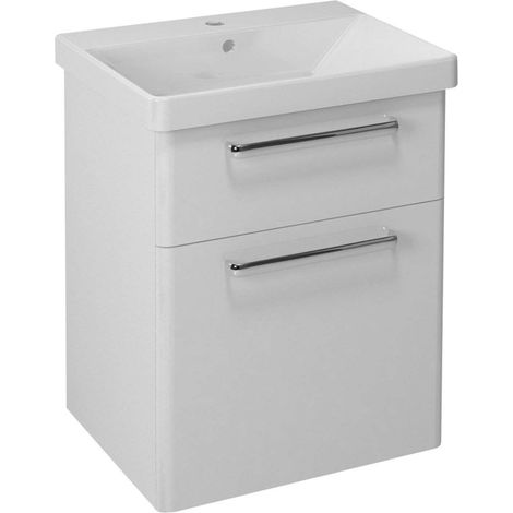 Sapho Theia - Waschtischunterschrank 56x70x44 cm, 2 Schubladen, weiß TH060-3030