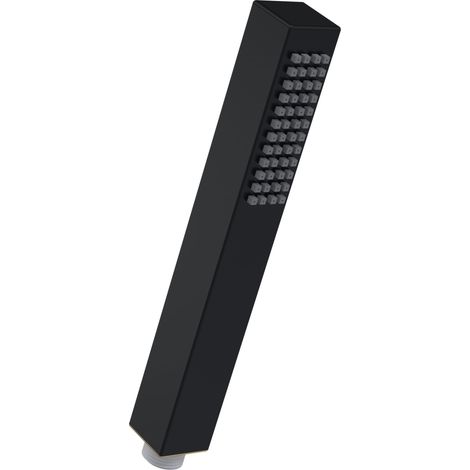 Minimalist Square Single Function Shower Handset - Matt Black