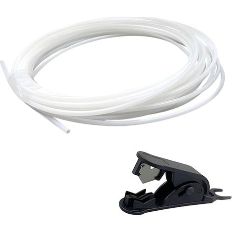 Tubo in PTFE da 5 m, tubo in PTFE Teflon per stampanti 3D, con taglierino, diametro interno 2,5 mm x diametro esterno 4 mm, lunghezza 5 m, per Bambu Lab A1/A1 Mini/P1P/P1S/X1C, Creality K1/K1 Max/Ende (1/5)