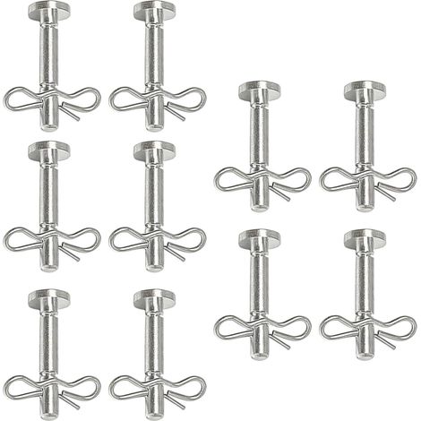 Lot de 10 goupilles de cisaillement en métal haute résistance pour souffleuse à neige, machine d'entretien, lanceurs, boulons et écrous (1/5)