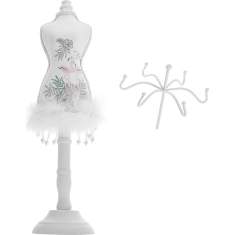 Elegante espositore/portagioie per collane in PVC e tessuto. (1/5)