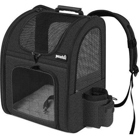 Sac à dos transport chat et petit chien, respirant avec matelas amovible, pratique pour voyage en train, voiture ou avion. (1/5)
