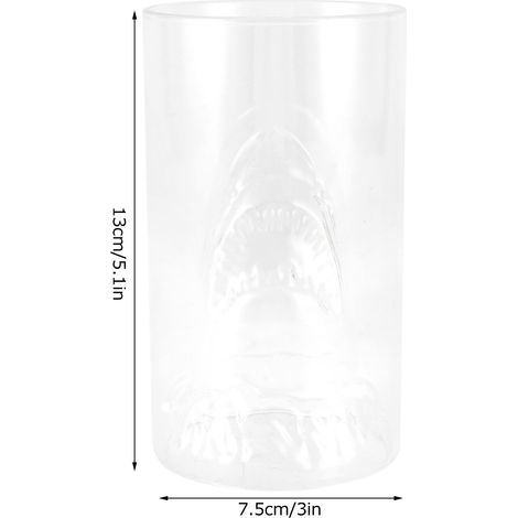 Tasse à bière en verre borosilicate haute résistance à double paroi de 350 ml, résistante à la chaleur. (1/5)