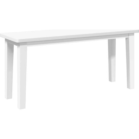 Banc intérieur 90 cm blanc bois massif caoutchouc fr9573 - Maison La Vie (1/5)