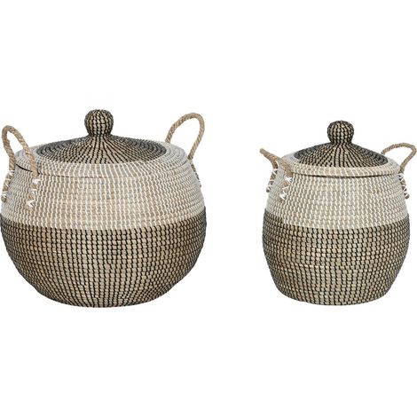 Cesta Set 2 Seagrass 45X45X48 Blanco (1/3)