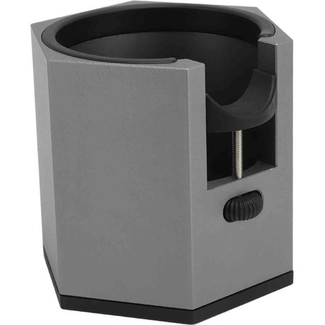 Kaffeesiebträger aus Aluminiumlegierung mit abnehmbarer Halterung, höhenverstellbarem Drehknopf und abnehmbarer Abdeckung, schwarz (1/5)