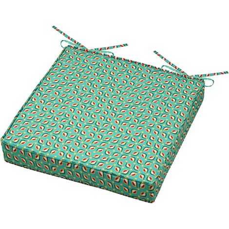 Galette de chaise graphique Vert 40x40 cm