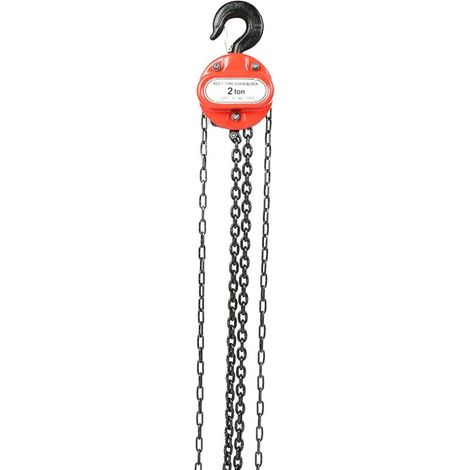 Rosvola Bloc D'extraction de Chaîne 2T, Palan à Chaîne Léger, Hauteur de Levage de 3 Mètres, Bloc D'extraction de Chaînes de Levage en Acier pour Atelier, Garage, Usines (1/5)
